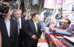 حضور استاندار قزوین در بازار بر اساس تاکیدات رهبری