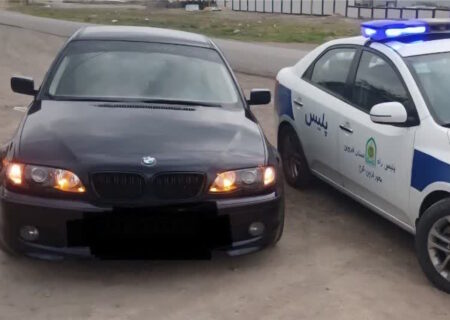 توقیف سواری بی‌ام‌و با ۱۸۵ کیلومتر سرعت در قزوین