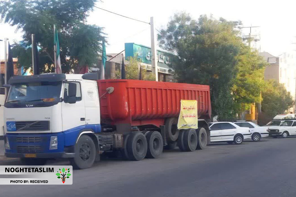 کامیون متخلف در آوج به‌ دلیل تمرد از دستور پلیس توقیف شد